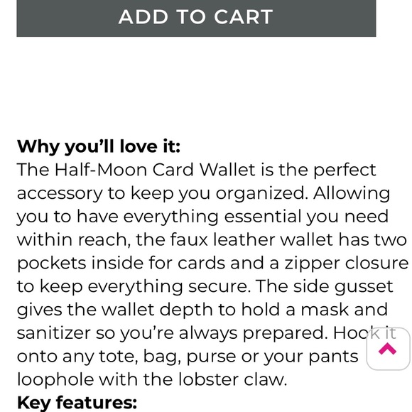 NWOT, Thirty One Half Moon Wallet - Picture 5 of 6